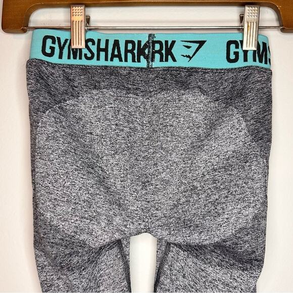 GYMSHARK Flex Leggings Gray & Teal Dry Moisture size XS - Picture 4 of 6